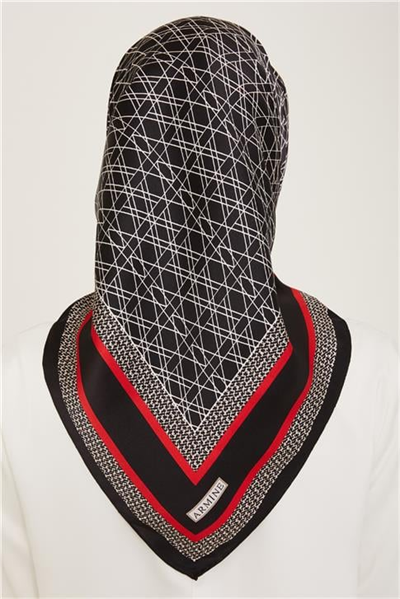 Armine Klasik Desenli Twill İpek Eşarp 24Ya9167 2 32