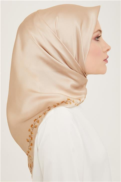 Armine Klasik Desenli Twill İpek Eşarp 24Ya9168 89 80