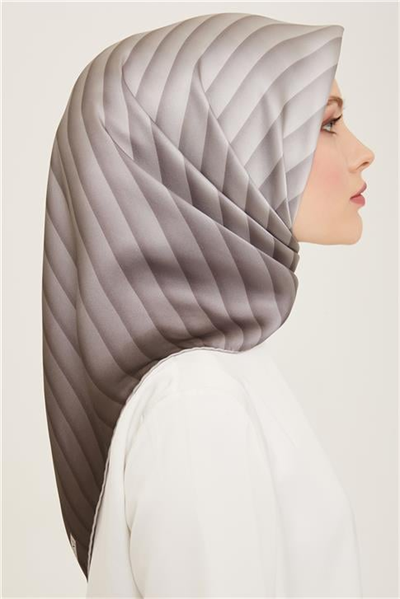 Armine Klasik Desenli Twill İpek Eşarp 24Ya9150 4 87