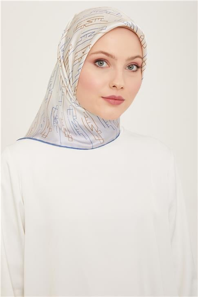 Armine Klasik Desenli Twill İpek Eşarp 24Ya9142 53 04