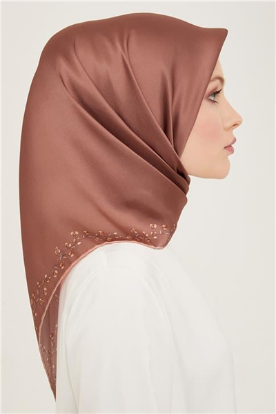 Armine Klasik Desenli Twill İpek Eşarp 24Ya9168 89 51