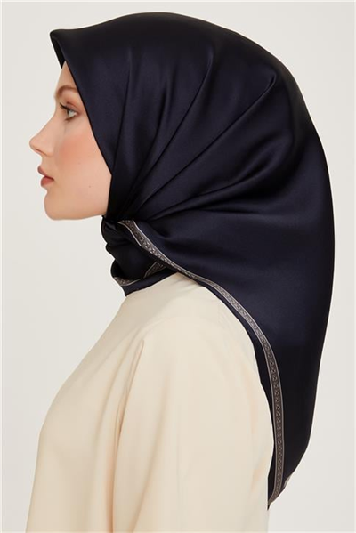 Armine Klasik Desenli Twill Saf İpek Eşarp 9261D 07 37