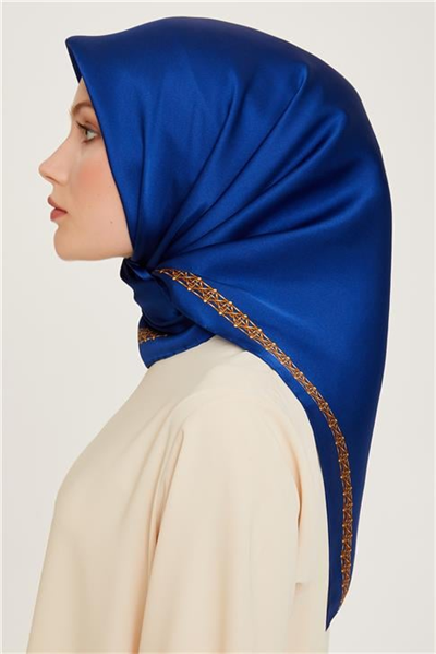 Armine Klasik Desenli Twill Saf İpek Eşarp 9260D 53