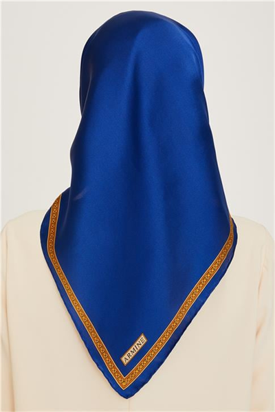 Armine Klasik Desenli Twill Saf İpek Eşarp 9261D 07 55
