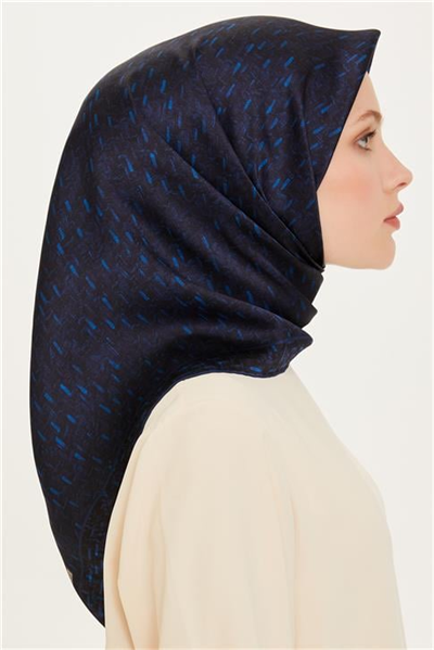 Armine Klasik Desenli Twill Saf İpek Eşarp 9230D 53