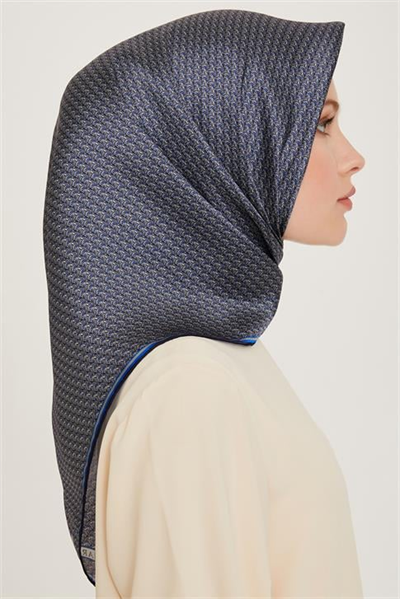 Armine Klasik Desenli Twill Saf İpek Eşarp 9250D 50