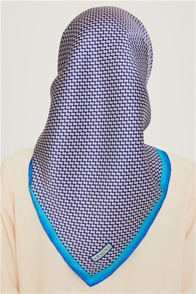 Armine Klasik Desenli Twill Saf İpek Eşarp 9243D 04 03