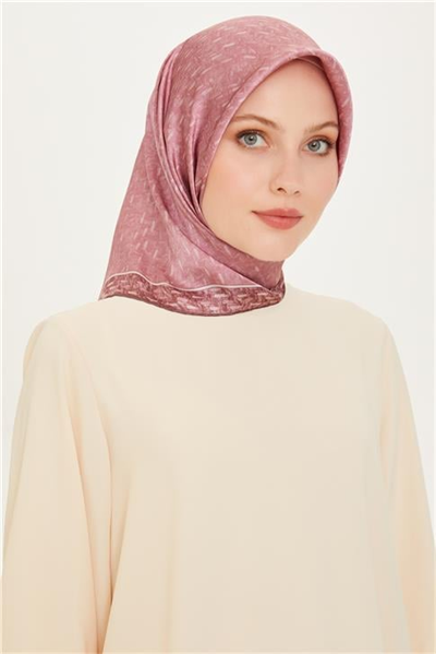Armine Klasik Desenli Twill Saf İpek Eşarp 9230D 31