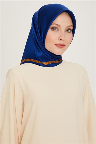 Armine Klasik Desenli Twill Saf İpek Eşarp 9261D 07 55