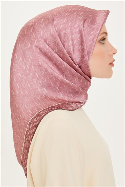 Armine Klasik Desenli Twill Saf İpek Eşarp 9230D 31