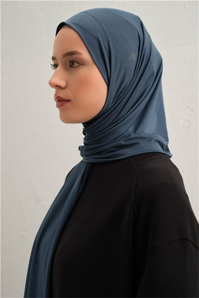 Armine Kumaş Katı Detaylı Active Şal ORT501 LACİVERT