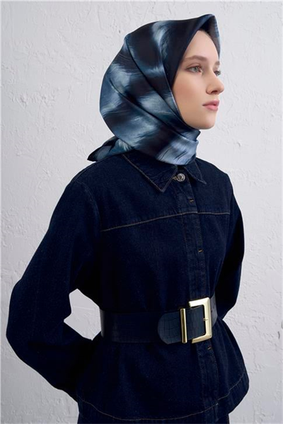 Armine Leopar Desenli Saf İpek Twill Eşarp 9432D 33