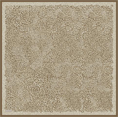 Armine Leopar Desenli Saf İpek Twill Eşarp 9352D 52