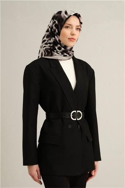 Armine Leopar Desenli Saf İpek Twill Eşarp 9320D 32