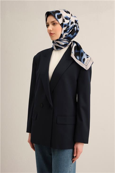 Armine Leopar Desenli Saf İpek Twill Eşarp 9320D 33