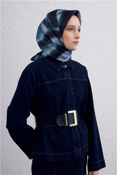 Armine Leopar Desenli Saf İpek Twill Eşarp 9432D 33