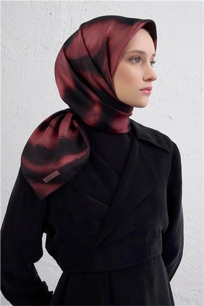 Armine Leopar Desenli Saf İpek Twill Eşarp 9432D 05