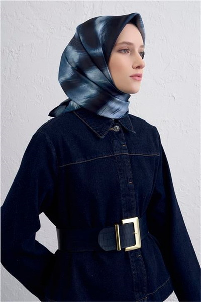 Armine Leopar Desenli Saf İpek Twill Eşarp 9432D 33