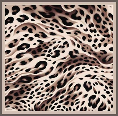 Armine Leopar Desenli Saf İpek Twill Eşarp 9320D 31