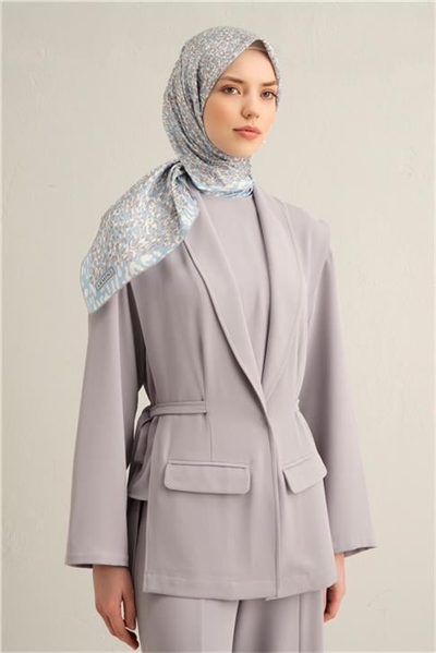 Armine Leopar Desenli Saf İpek Twill Eşarp 9352D 04