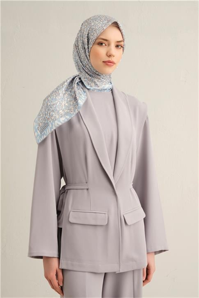 Armine Leopar Desenli Saf İpek Twill Eşarp 9352D 04