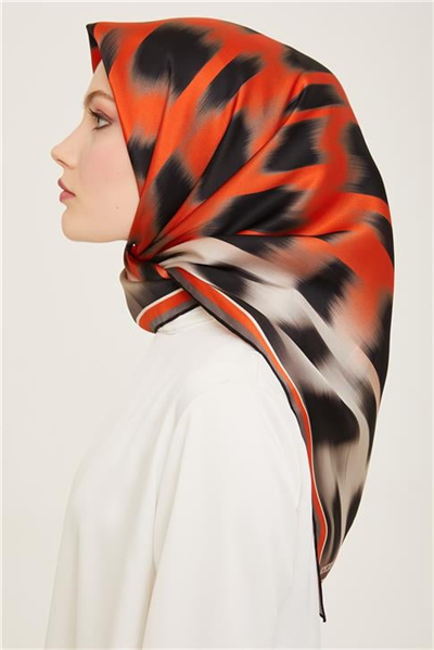 Armine Leopar Desenli Sura İpek Eşarp 24Ya9155 03