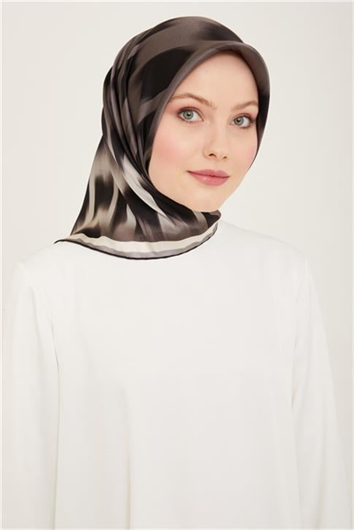 Armine Leopar Desenli Twill İpek Eşarp 24Ya9155 02