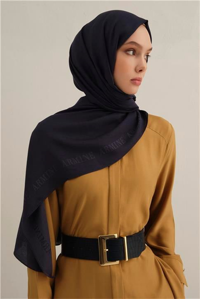 Armine Logo Bordürlü Pamuk İpek Şal 02