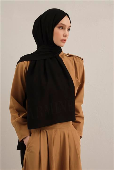 Armine Logo Drop Pamuk İpek Şal 01