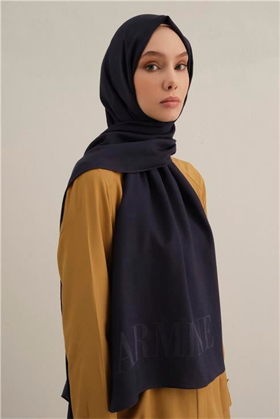 Armine Logo Drop Pamuk İpek Şal 02