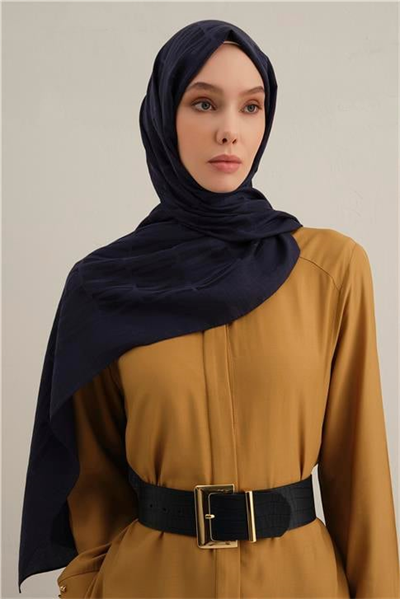 Armine Lyocell Naia Çubuk Desen Şal 3 02 Lacivert