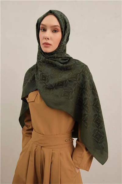 Armine Lyocell Naia Kare Monogram Şal 6 54