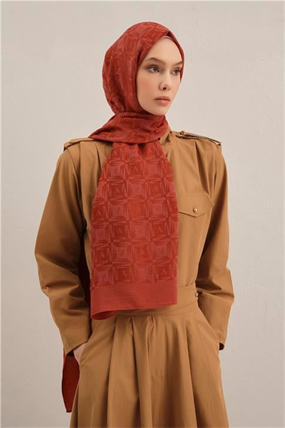 Armine Lyocell Naia Kare Monogram Şal 6 35