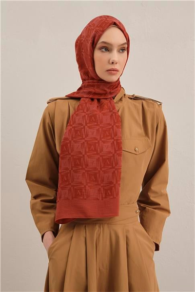 Armine Lyocell Naia Kare Monogram Şal 6 35