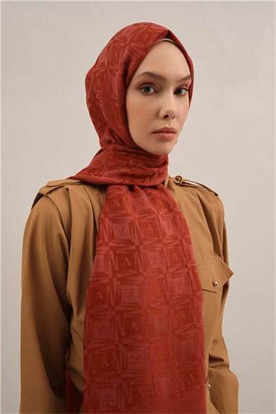 Armine Lyocell Naia Kare Monogram Şal 6 35