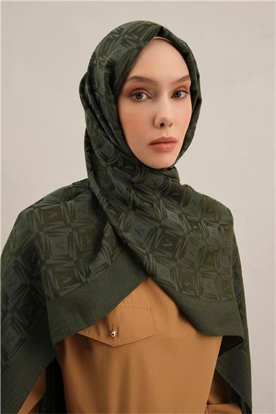 Armine Lyocell Naia Kare Monogram Şal 6 54