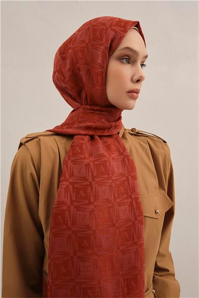 Armine Lyocell Naia Kare Monogram Şal 6 35
