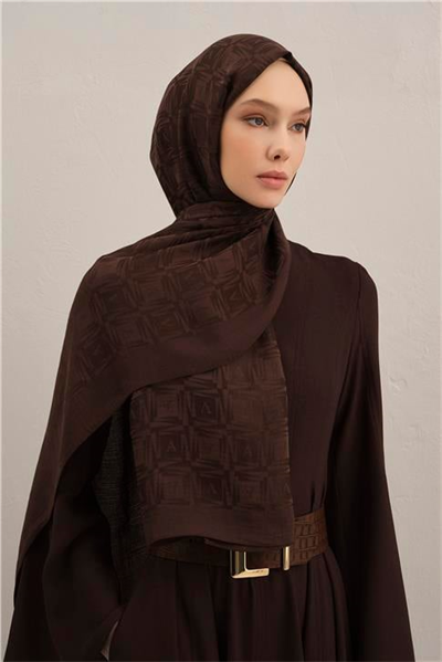 Armine Lyocell Naia Kare Monogram Şal 6 10