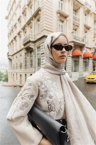 Armine Lyocell Naia Petek Desen Şal 1113-7