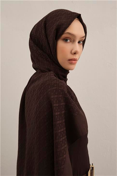 Armine Lyocell Naia Üçgen Monogram Şal 5 10