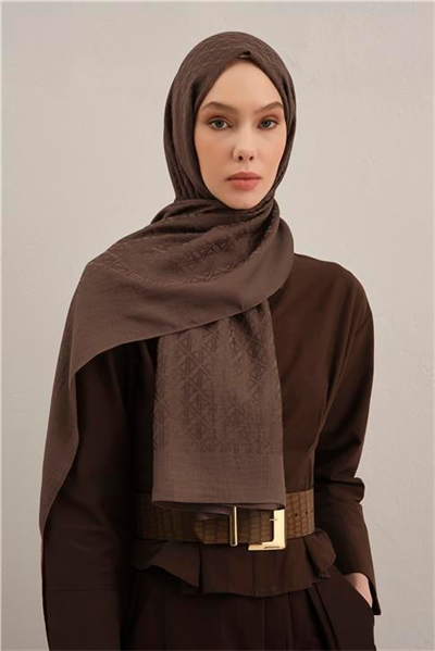 Armine Lyocell Naia Üçgen Monogram Şal 5 11