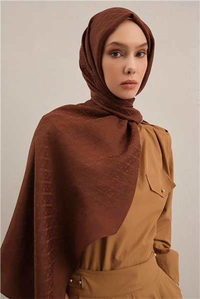 Armine Lyocell Naia Üçgen Monogram Şal 5 16