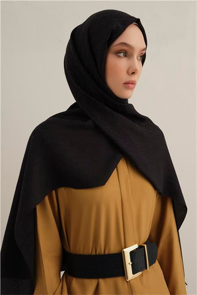 Armine Lyocell Naia Üçgen Monogram Şal 5 03