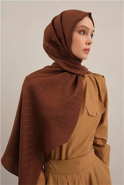 Armine Lyocell Naia Üçgen Monogram Şal 5 16