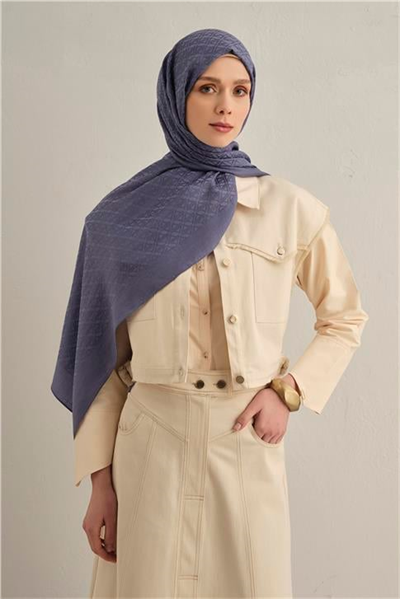 Armine Lyocell Naia Üçgen Monogram Şal 5 42