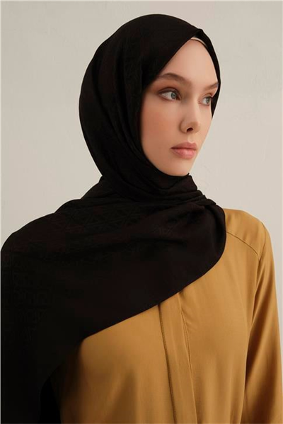 Armine Lyocell Naia Üçgen Monogram Şal 5 01