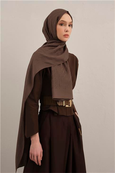 Armine Lyocell Naia Üçgen Monogram Şal 5 11