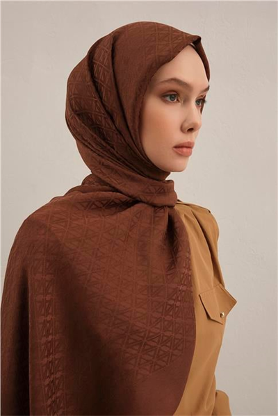 Armine Lyocell Naia Üçgen Monogram Şal 5 16