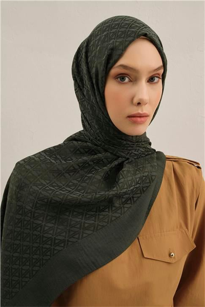 Armine Lyocell Naia Üçgen Monogram Şal 5 54