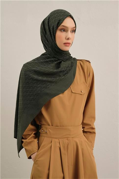 Armine Lyocell Naia Üçgen Monogram Şal 5 54
